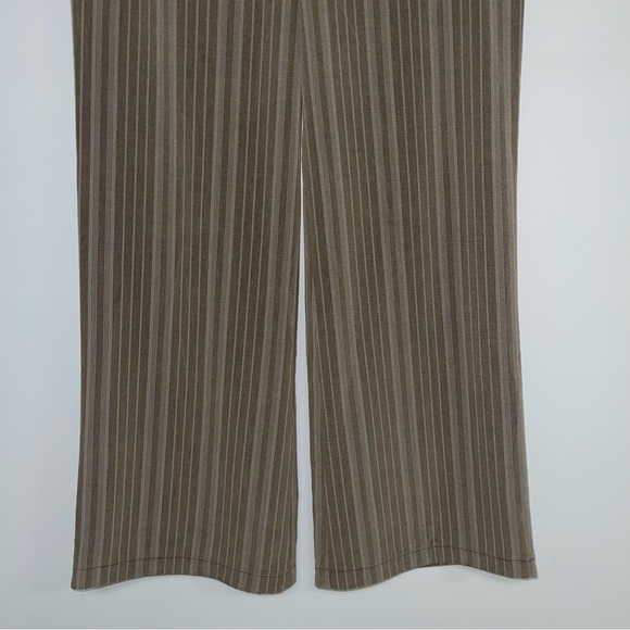 Speechless Vintage Trousers Women’s Size Medium Tan Striped  Pinstripes Straight - Picture 4 of 8